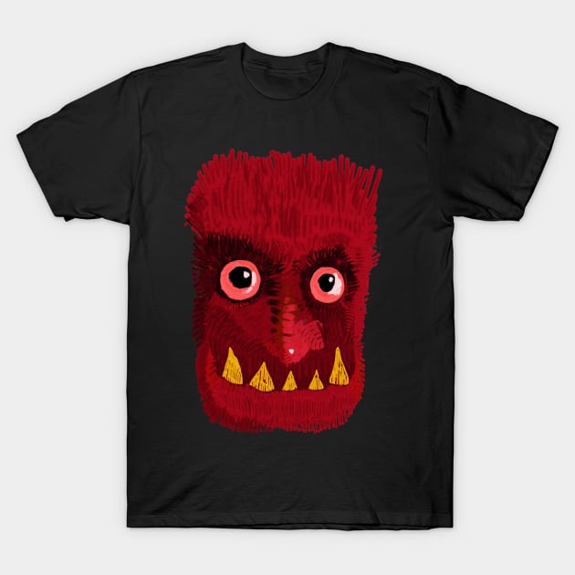 Monster Face T-Shirt by cowyark rubbark